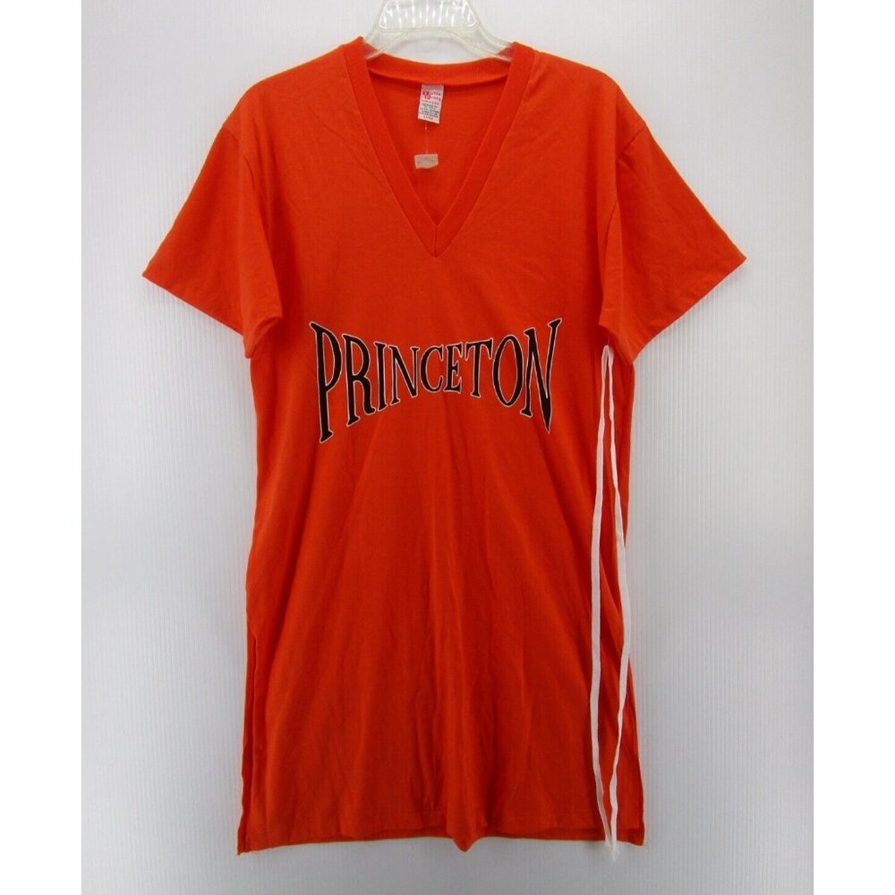 VINTAGE Princeton University Shirt Dress Large Tigers 80s NCAA NEW